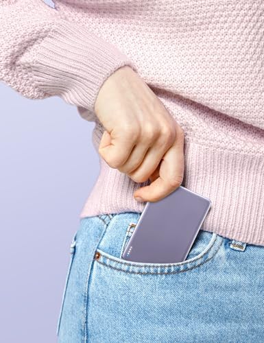 Ultra-Slim Mag Safe Portable Charger by RORRY – 5000 m Ah Magnetic Power Bank for i Phone & Samsung – 18 W Fast Charging Wireless Battery Pack in Elegant Pink – Effortless Portability with Durable Alloy Design