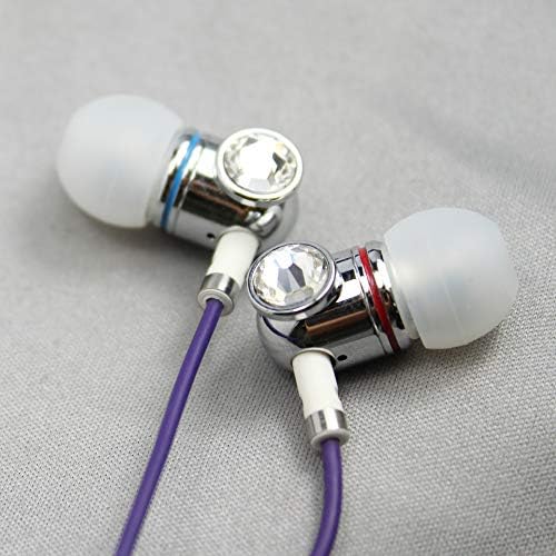Elevate Your Sound Experience with Ergonomic Comfort Fit In-Ear Earphones – Lightweight & Stylish with Built-In Microphone for Seamless Control, Rich Warm Bass, Perfect for On-the-Go Listening, 3.5 mm Connector, EP101 White Purple, Compatible with All Devices