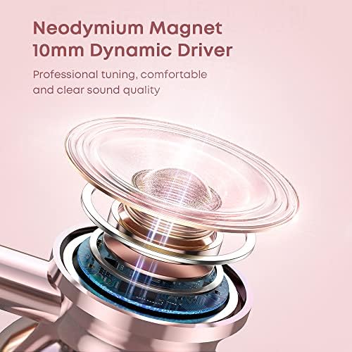 Discover the M30 Lightweight Rose Pink Wired Earbuds – Perfectly Engineered for Small Ears with Noise-Isolating Technology and Built-in Microphone for Women and Teens, Delivering All-Day Comfort and Exceptional Sound Quality Across All 3.5 mm Devices