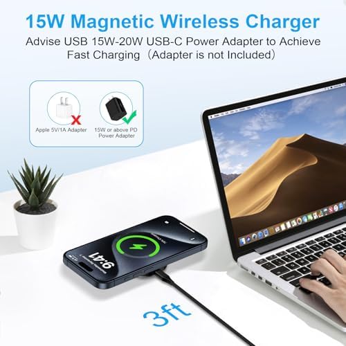 Samsung S25 Ultra Magnetic Wireless Charger Stand – 15 W Fast Charging Pad Duo for Galaxy Z Flip 7, Fold 7, S25 Series, i Phone 16 Pro Max & Google Pixel 9 – Enhanced Speed & Safety Features, Adjustable Kickstand, USB-C Cable Included – Ultimate Convenience for All Your Devices