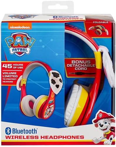 Paw Patrol Skye Kids Bluetooth Headphones – Safe and Stylish Wireless Sound with Built-in Microphone and Volume Limiting for Hearing Protection – Travel-Friendly Foldable Design Ideal for School and Home Use – Enhanced Comfort for Young Listeners and Versatile Compatibility across Devices