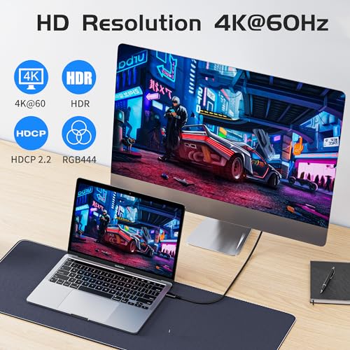Versatile 6.6 ft USB-C Cable for 4 K High-Definition Video & 240 W Rapid Charging – Ultra-Fast 20 Gbps Data Transfer with Durable Construction for Effortless Device Connectivity and Enhanced Performance