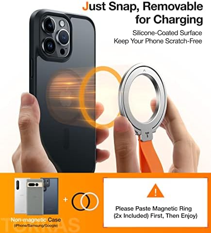 TORRAS 2025 Gen 5.0 Magnetic Phone Grip Holder & Kickstand – Premium Rose Gold Accessory for i Phone 11-16, Samsung, and Google Devices – Enhanced Magnetic Grip & Versatile Hands-Free Viewing – Ideal for Collapsible Phone Support and On-the-Go Convenience