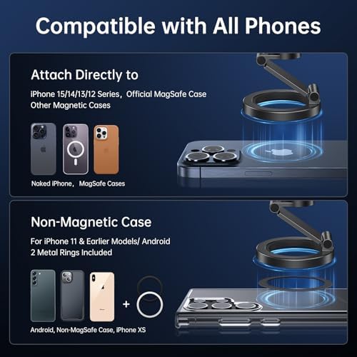 SYNCWIRE Mag Safe Car Mount Vent – Premium Magnetic Phone Holder for i Phone 12-16 | Adjustable 3 D Long Arm & Versatile Rotation | Secure Air Vent Phone Mount for Easy Navigation & Hands-Free Calls | Durable Design for All i Phone Models