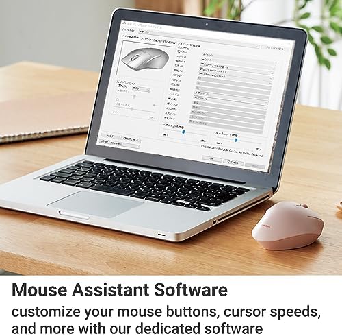 Elevate Your Productivity with the ELECOM Wireless Ergonomic Mouse – Silent Click, 2000 DPI Precision, 20-Month Battery Life, and Stylish White Design for PCs, Macs, and Laptops – Perfect for Home or Office Use