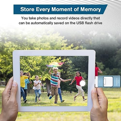 256 GB Thumb Drive for Phones and Tablets – High-Speed USB Flash Drive with Enhanced Compatibility for Android, i Pad, i Phone & PC – Durable, Portable Photo Stick for Effortless File Transfers and Data Storage (Blue)