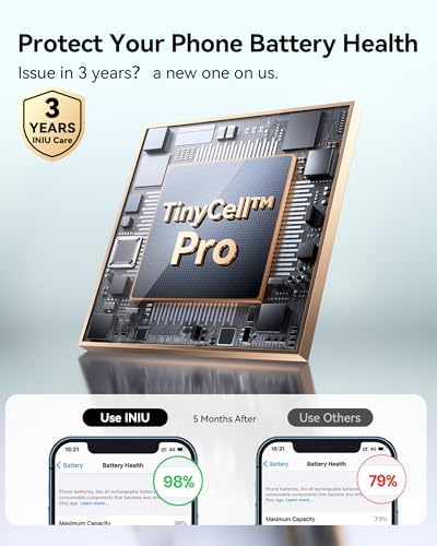 INIU Ultra-Compact 10,000 m Ah Power Bank – 45 W PD Fast Charger with Detachable USB-C Cable – Ultimate Portable Solution for i Phone 16, Samsung S24 & Mac Book Air – Unmatched Safety with 3-Year Warranty – Redefining Mobile Charging Efficiency and Convenience