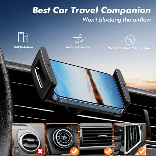 Revolutionize Your Driving Experience with the OATSBASF 360° Rotatable Car Vent Phone and Tablet Mount – Ultimate Compatibility for Samsung Galaxy Z Fold Series, Google Pixel 9 Pro, and i Phone 16, 15, 14 – Effortless Installation, Stylish Design, and Enhanced Safety for Hands-Free Navigation and Connectivity