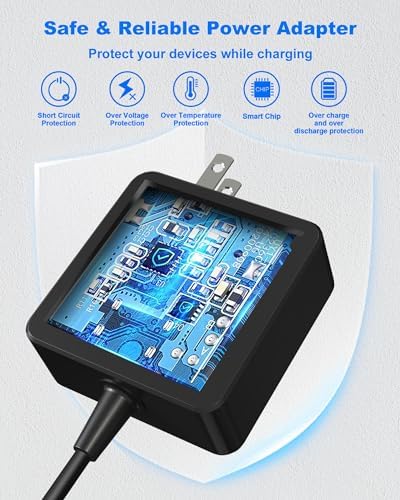 Universal 65 W USB-C Laptop Charger – High-Speed Power Adapter for Lenovo, Dell, Samsung, Mac Book Pro, HP, ASUS, and DJI Devices – 78.6-Inch Cord, Enhanced Compatibility & Efficiency for All Type-C Electronics – Ideal for Gaming Consoles & Chromebooks – 12-Month Warranty & 30-Day Money-Back Guarantee