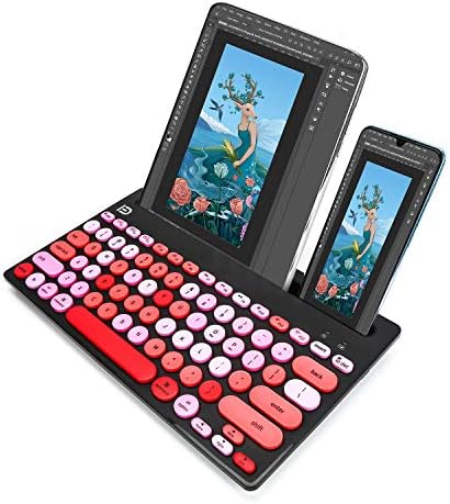 Elevate Your Typing Game with the HUO JI Wireless Multi-Device Keyboard – Effortlessly Connect to i Pad, PC, Tablet, and More! Dual-Mode Bluetooth & 2.4 G Functionality for Seamless Switching, Ergonomic Design, and Stylish Green Finish – Perfect for i OS, Android, and Windows Users!