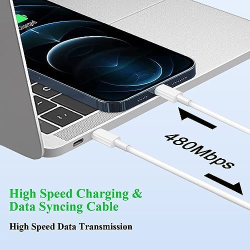 Swift Charge 20 W USB-C Charger for i Phone 15 & i Pad – 6 FT Cable Included – Rapid Power Solution for i Phone 16 Pro Max, i Pad Pro, Mini & Air – Lightweight, Durable, and Versatile Charging Block for All Your Devices – Say Goodbye to Long Wait Times with Enhanced Compatibility and Safety Features
