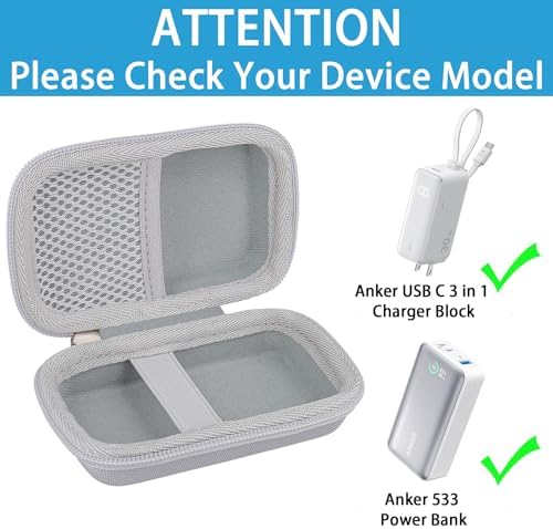 Khanka Portable Charger Hard Case for Anker 533 & Nano Power Banks – Ultimate Travel Protection with Custom Fit Design, Lightweight Durability, and Enhanced Compatibility for Seamless Charging on the Go