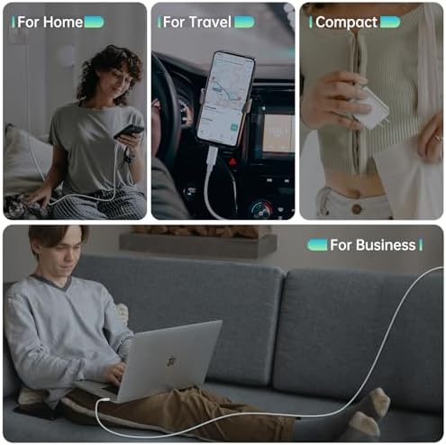 Fast Charging i Phone Charger Trio – Apple MFi Certified 20 W Type C Wall Blocks with 6 FT USB C to Lightning Cables for Ultimate Compatibility with i Phone 14/13/12/11/Xs Max/XR/X and Air Pods Pro – Enhanced Speed and Flexibility for Everyday Use