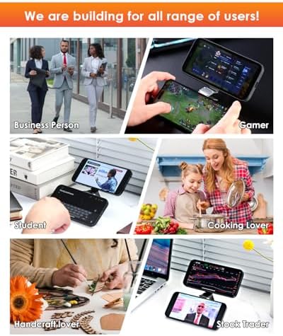 Twins Carry: Magnetic Dual-Phone Holder for iPhone & Android | Lightweight Solution for Professionals, Travelers & Gamers | Manage 2 Mobile Phones for Work, Personal Use (Black, General) – Enhanced Compatibility and Speed