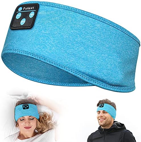 Fulext Bluetooth Sleep Headphones Headband – Ultimate Comfort for Side Sleepers, Thin HD Stereo Sound Quality – Ideal for Insomnia Relief and Travel Convenience – Perfect Gift for Men and Women – Enhanced Compatibility, Long-Lasting Battery Life for All Night Relaxation