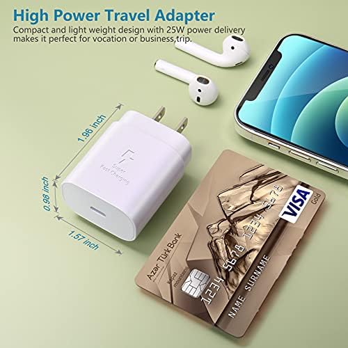 25 W USB C Charger Block 2-Pack – Super Fast Charging Power Adapter for i Phone 16/16 Plus/16 Pro/16 Pro Max/15/14/13/12, i Pad & Air Pods – Optimal Power Delivery & High Compatibility for Home and Travel Use
