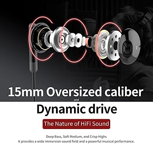 Premium Wired Earbuds with Microphone – Hi-Fi Stereo In-Ear Headphones for Powerful Bass & Crystal Clear Audio – Compatible with i Phone, Android & Most 3.5 mm Devices (Blue) – Ergonomically Designed for Comfort and Enhanced Daily Listening Experience