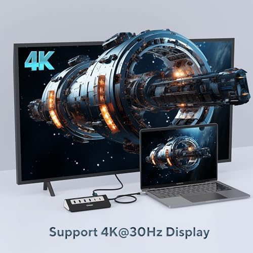 Transform Your Digital Workspace with a Multifunctional 9-in-1 USB-C Docking Station – 4 K HDMI for Crystal-Clear Displays, 100 W PD Fast Charging, and High-Speed Data Transfer (5 Gbps) – Includes 3 Type-A/C Ports, 2 Type-A 2.0 Ports, and SD/TF Card Reader – Premium Aluminum Hub Ideal for Mac Book, i Pad, and i Phone Users – Compact, Stylish, and Perfect for Travel Connectivity!