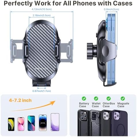 Elevate Your Driving Experience with the Miracase 2025 Universal Rotatable Cup Phone Holder – Adjustable Neck Car Mount Compatible with i Phone, Samsung, Google Smartphones – Sturdy Design for Safe Navigation Access and Hands-Free Calls