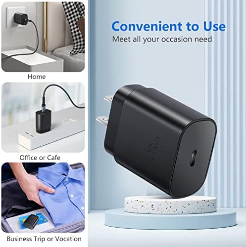Costyle 25 W USB C Wall Charger with 6.6 FT Type C to C Cable – Ultra-Fast Charging for Samsung Galaxy S24/S25 Ultra, Note Series, and More – Compact, Lightweight, and Safe Power Solution for Home and Travel – Enhanced Compatibility and Performance