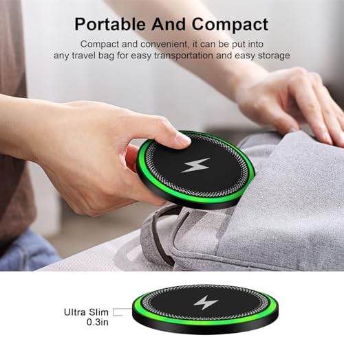 Fast Wireless Charging Pad for Samsung Galaxy S25 Ultra/S25 Plus, Google Pixel 9 a/9 Pro XL – 15 W Inductive Charger for Android Devices, Ultra Slim & Case-Friendly Charging Station, Effortless Power Delivery for Multiple Smartphones, Optimal Compatibility with Motorola Razr & i Phone Series – Compact Design with USB-C Cable Included
