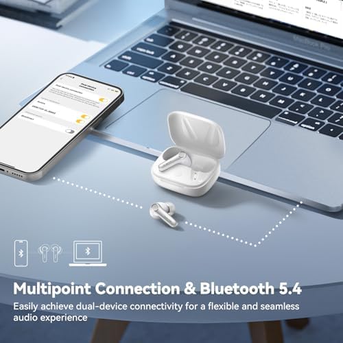 Unleash Superior Sound with Ear Fun Air Pro 4 Wireless Noise Cancelling Earbuds – Advanced Adaptive Hybrid Tech, Qualcomm Snapdragon Sound & apt X™ Lossless Audio for Exceptional Clarity – 52-Hour Playtime & Bluetooth 5.4 for Seamless Connectivity – Ideal for Music Lovers & Professional Calls