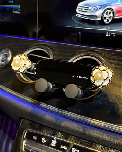 Elegant White Flower Air Vent Phone Holder by BNTR – Stylish Car Cellphone Mount for Smartphones, Perfect Stocking Stuffer Gift – Durable and Functional Vehicle Accessory for Safe Driving and Hands-Free Calls