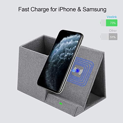 COSOOS Premium Fast Wireless Charger & Desk Organizer – Streamlined Charging Station for i Phone 15/15 Pro/15 Pro Max/14/13/12/11/XS/8 Plus & Samsung Galaxy S21/S20+/S10/Note 10/Note 9 (AC Adapter Not Included) – Ultimate Workspace Efficiency & Speed Enhancement Elevate your charging experience with the COSOOS Premium Fast Wireless Charger, expertly crafted to streamline your workspace while ensuring rapid power delivery to a wide range of smartphones. This innovative charging station is perfect for tech-savvy individuals seeking a blend of functionality and style, accommodating i Phone models 8 Plus through 15 Pro Max and popular Samsung Galaxy variants. Designed with an integrated desk organizer, this sleek charger keeps your essential items like pens and notes within reach, promoting a tidy and efficient workspace. Its compact dimensions fit effortlessly on any desk, providing a clutter-free aesthetic. While the AC adapter is not included, this charger performs optimally with your existing accessories, making it a versatile addition to your setup. Built from high-quality materials for durability and easy maintenance, the COSOOS Fast Wireless Charger enhances productivity and elevates your workspace aesthetics, ensuring you’re always ready to power up without the hassle of tangled cords.
