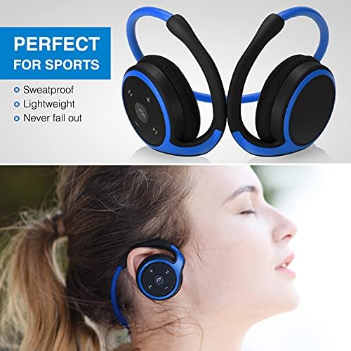 Compact Sports Bluetooth Headphones – Ergonomic Wrap-Around Wireless Earphones with Built-In Microphone, Exceptional Sound Quality, 12-Hour Battery Life, Foldable Design for Easy Portability, Perfect for Active Lifestyles – Black