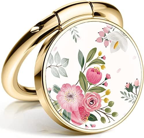 Blue Butterfly Marble Pattern Cell Phone Ring Stand – 360° Rotating Finger Holder for Secure Grip and Versatile Kickstand, Compatible with All Smartphones Including i Phone and Samsung Galaxy, Perfect for Magnetic Car Mounts