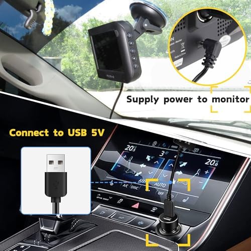 EWAY USB to DC Car Charger Cable for Furrion FOS07 & FOS48: High-Speed Power Supply for Backup Cameras – Reliable, Lightweight, and Durable Travel Essential for Seamless Vehicle Connectivity and Enhanced Safety