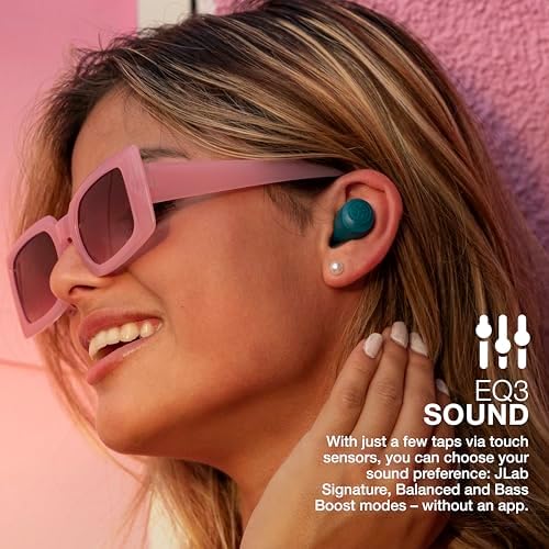 JLab Go Air Pop True Wireless Earbuds – 32 Hours Playtime, Dual Connect Bluetooth Earphones with EQ3 Sound, Lightweight In-Ear Headphones for Ultimate Comfort and Crystal-Clear Calls, USB Charging Case Included, Perfect for Active Lifestyles and Everyday Use