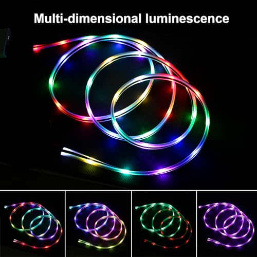 Ultra-Long 10 FT Apple MFi Certified Lightning Charging Cable with LED Indicator – Fast Charge for i Phone 14/14 Pro/Max, 13, 12, 11 Pro Plus, i Pad Pro/Air/Mini, and i Pod Touch – Enhanced Durability and Stylish Glowing Light Feature for Effortless Device Use