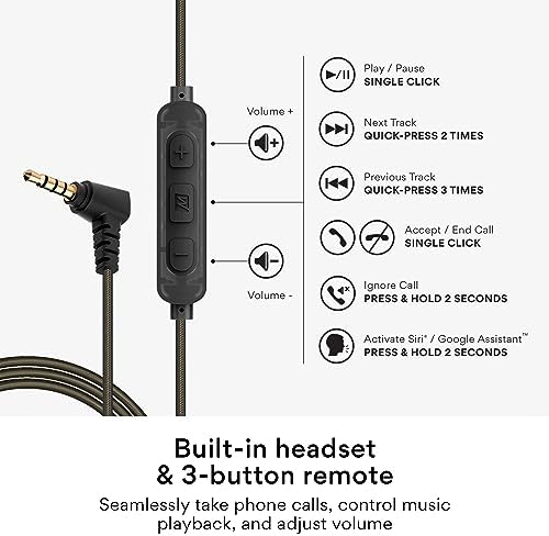MEE audio M6 Sport Wired Earbuds – Premium Noise-Isolating Headphones with Dynamic Bass Sound, Sweatproof Design for Running and Workouts, Memory Wire Earhooks for Ultimate Comfort, 3.5 mm Jack Compatibility (Black) – Elevate Your Active Lifestyle with Unmatched Audio Quality