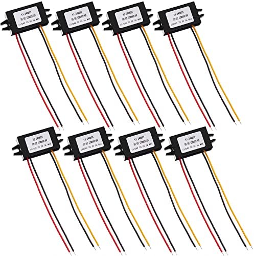 Weewooday High-Efficiency 12 V to 5 V Buck Converter Module – 3 A 15 W DC to DC Power Regulator for Seamless Device Charging – Set of 3 Durable and Versatile Power Adapters with Easy Wire Connections for Enhanced Compatibility in Vehicles and Electronics
