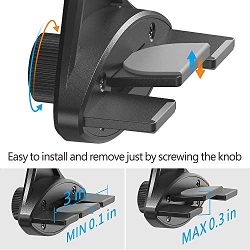 Revolutionary CD Slot Phone Holder for i Phone and Galaxy – 360° Rotating Car Mount for Ultimate Hands-Free Navigation and Entertainment – Compatible with i Phone 14, 13, 12, 11 Pro Max, XR, XS, X, 8, 7 Plus, Galaxy Note10, S10 – Hassle-Free Installation and Enhanced Stability for All Smartphones