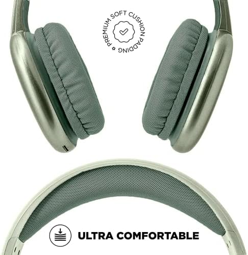 i Joy Ultra Wireless Bluetooth Headphones – Premium Noise-Canceling Over-Ear Comfort with 10-Hour Playtime, Integrated Mic, SD Card Slot, and Wired Backup – Stylish Green Design for Exceptional Audio Clarity and Immersive Listening Experience
