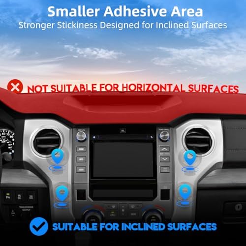 pop-tech for MagSafe Sticky Car Mount Dashboard, [Upgrade Adhesive] Universal Magnetic Phone Holder for Car Dash, Strong Magnets Cell Phone Holder Fit for iPhone 16 Pro Max 15 14 13 12 Series – Enhanced Compatibility and Speed