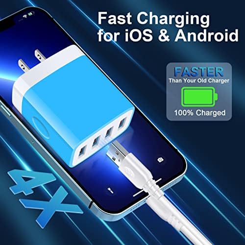 Dual USB Wall Charger 2-Pack – Rapid Charge Block for i Phone, Samsung Galaxy & Google Pixel – Universal Compatibility Power Adapter for Home, Office, and Travel – Fast Charging Technology with Compact Design – Reliable Multi Plug Outlet Solution for All Your Devices
