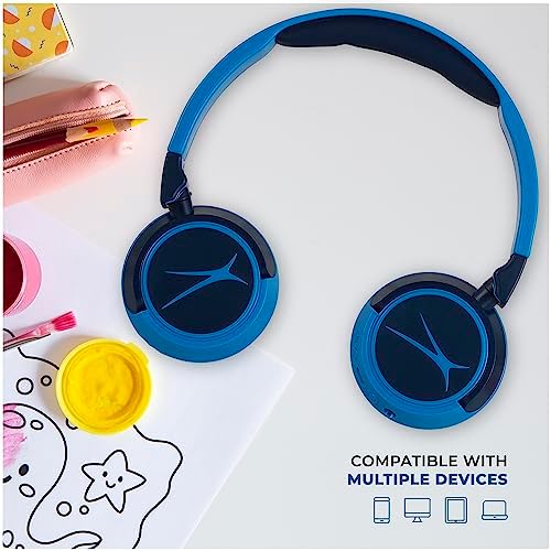 Kid-Safe Wireless Bluetooth Headphones by Altec Lansing – Exceptional Audio for Young Listeners with Volume Limiting Technology – Compact, Foldable Design Perfect for Travel and Everyday Adventures – Compatible with All Devices for Versatile Enjoyment