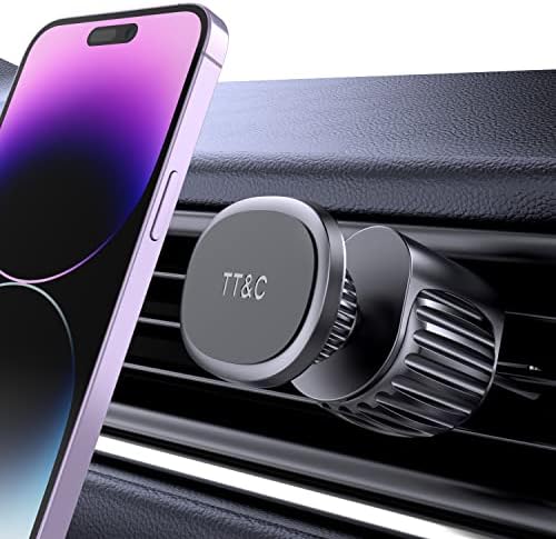 TT&C 2-Pack Ultra-Strong Magnetic Phone Mount for Car – Advanced N52 Magnet Technology, 8 Magnets & 4 Metal Plates Included, Universal Compatibility for Samsung Galaxy S24/S23/S22/S21 & All Smartphones/Tablets, 360° Rotation for Hands-Free Convenience and Secure Stability