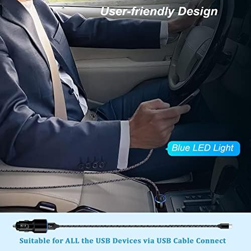 High-Performance Dual Port Car Charger Adapter – 5 Pack, 4.8 A Fast Charge USB Lighter Plug for i Phone 15, Samsung Galaxy S23 & More – Ultimate Compatibility & Safety Features for On-the-Go Power Solutions