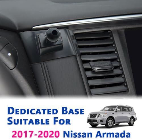 Nissan Armada Phone Mount for 2017-2020 Models – Thick Case Compatible Car Cradle for Safe Navigation – 360-Degree Adjustable Air Vent Holder for All Smartphones – Ultimate Convenience and Stability on the Road