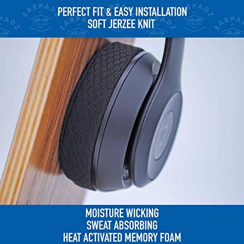 Upgrade Your Beats Solo 3 with Dekoni Memory Foam Earpad Replacement – Premium Soft Knit Jerzee Covers for Ultimate Comfort and Enhanced Audio Isolation – Quick Installation for Superior Listening Experience