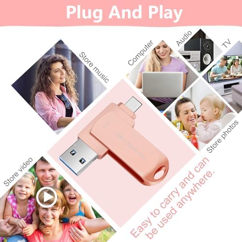 Revolutionize Your Data Management with the HUNPINS 256 GB USB C Thumb Drive – Ultra-Fast 170 MB/s Transfer Speed for Android Phones, Tablets, and PCs – Compact, Durable, and Versatile Memory Stick for Effortless File Backups and Transfers