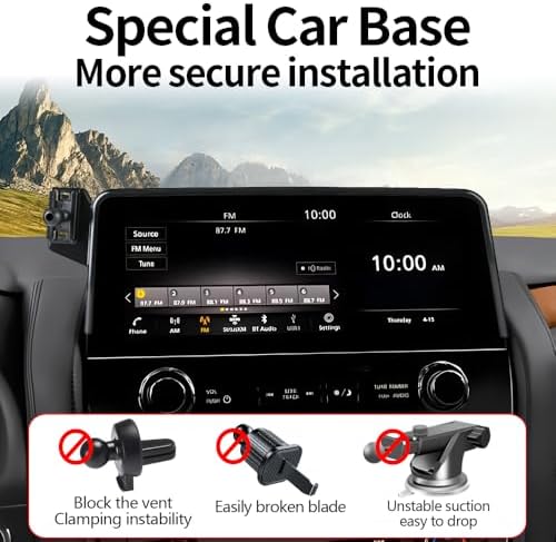 Nissan Armada Phone Holder 2017-2020 | Stylish Dashboard Mount for Secure Cell Phone Access | 360-Degree Adjustable Cradle for Optimal Visibility | Enhanced Driving Safety & Convenience | Premium Auto Accessory for Navigation & Hands-Free Calls