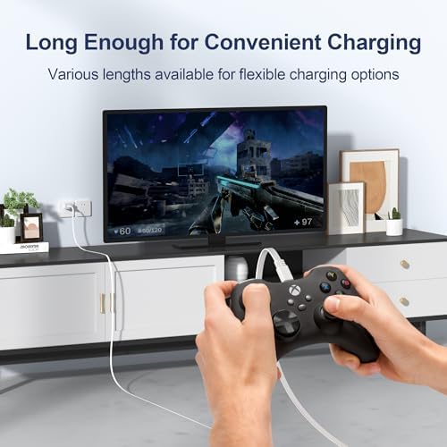 Itramax USB A to USB C Cable Flat White 16.5FT/2Pack,Long USBC Charging Power Cord Type C Security Camera Extension Cable for Blink Mini 2,Petcube Cam 360,TP-Link Tapo 2k C120,Eufy SoloCam C210/S340 – Enhanced Compatibility and Speed