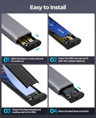 ORICO Dual M.2 NVMe SSD Docking Station – High-Speed USB 3.2 Gen2 Aluminum Adapter for PCIe M-Key & B&M Key SSDs (2230/2242/2260/2280), Tool-Free Design, Up to 4 TB Storage Capacity – Ultimate Performance & Versatility for Tech Enthusiasts