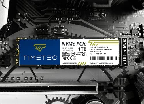 Timetec 512 GB NVMe PCIe Gen3 M.2 2280 SSD – Unmatched Speed and Reliability for Gamers and Creators – Experience Blazing Read Speeds of Up to 2,000 MB/s and Write Speeds of 1,600 MB/s – Perfect Upgrade for Enhanced Performance and Seamless Multitasking in PCs and Laptops – Elevate Your Data Storage with Advanced 3 D NAND Technology for Lasting Durability and Lightning-Fast Transfers – Compact M.2 2280 Form Factor Designed for Effortless Installation and Maximum Compatibility – Transform Your Workflow and Gaming Experience with a High-Performance Solid State Drive That Redefines Speed and Efficiency.