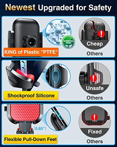 VANMASS Pro Universal Car Phone Mount with 2025 Super Suction Cup – Ultimate Cell Phone Holder for Safe Driving, Compatible with i Phone 16 Pro Max, 15, 14, 13 & Samsung Android Devices – Easy Installation, 360-Degree Rotation, and Enhanced Stability for Windshield, Dashboard, and Vent Use